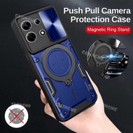 Infinix Zero 30 5G 2023 Shockproof Armor Push Pull Camera Protect Cover For Infinix Zero 30 Zero30 InfinixZero30 30Zero 5G Case Car Magnetic Ring Shell Back Cover Phone Case Casing