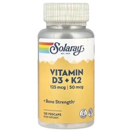 Solaray , Vitamin D3 + K2 , 120 VegCaps