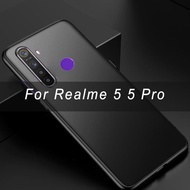 case realme 5 / realme 5 pro soft black premium original kori - realme 5