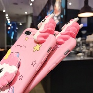 For Samsung Galaxy A13 4G A13 5G A04S A14 4G A14 5G A21 A22 4G A22 5G A23 4G A23 5G A31 A32 4G A32 5G A33 5G Cartoon unicorn  Phone Case (Including Stand Doll &amp; Lanyard)
