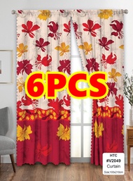 6Pcs Curtains For Windows On Sale 3 In 1 Curtain 3 For 100 Makapal Curtains Set Sale Living Room Cur