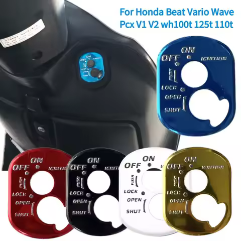 Aluminum Motorcycle Ignition Switch Key Lock Cover Motorbike Accessories For Honda Beat Vario Wave P