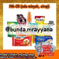 Paket Pm5 - Sembako Free Ucapan (Gula Kopi Sabun Sirup Biskuit)