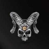 撒旦惡魔男士戒指 925銀18k金 原創設計 靈魂重生系列復古搖滾