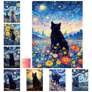 Nong Yang-30*40cm/40*50cm-color by number -colour by number-diy painting by number -Van Gogh Starry 