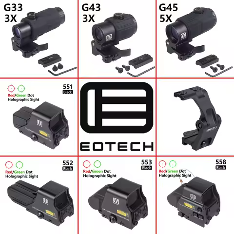 EOTECH G33 G43 G45 Sight Fixed 3X 5X Magnifier Scope 558 551 552 553 Red Dot Holographic Sight HOT T