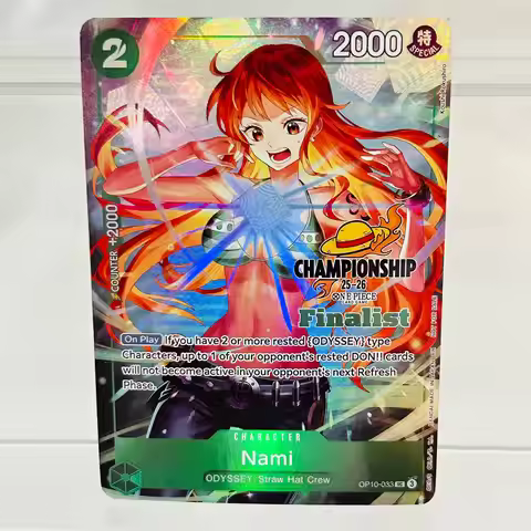 One Piece Nami OP10-033 English Card Holographic Texture Perfect Condition DIY Premium Anime Collect