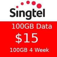 Singtel 100GB Data Plan $15 Top Up / Recharge