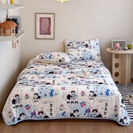 全城熱賣 - ins冷氣被 乳膠涼席三件套床品套裝|輕柔冷氣被|可機洗|涼席+冷氣被+枕套一隻|3尺床床品套裝 奶糖小黑猫