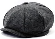 Crazy Cart Men's Women's Premium Wool Blend 8Panels Plaid Herringbone Newsboy Hat