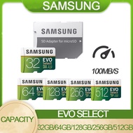 Memory Card 32GB/64GB/128GB/256GB/512GB Samsung EVO Select micro SDHC UHS-1 CLASS 10u3 FHD Memory Card Transfer higga 100MB/S SD TF Card With SD adapter