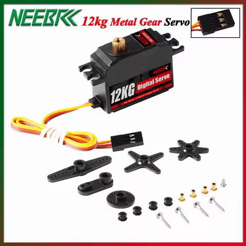 NEEBRC 12KG Metal Gear Waterproof Servo for 1/10 1/12 RC Car Robot Boat Helicopter Quadcopter TRX4 W