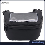 GloryStar Bike Handlebar Bag Motorcycles Front Storage Bag With Transparent Phone Pouch For Road Mountain Bike Scooters