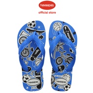Havaianas Kids Athletic Flip Flops- White/Blue