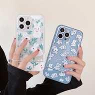 2 in 1 case for iPhone 14Promax 13 12 11 7Plus X Xs Max XR Grass Rabbit Flap holder phone cover