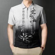 Zipper Polo Asean Attire For Men Polo Shirts For Men Ethnic Print Shirt For Men Barong Tagalog For M