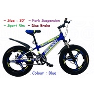 BEGOOD HTG Basikal size 20" SPORT RIM , DISC BRAKE Tayar lebih LEBAR sesuai untuk budak umur antara 