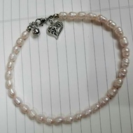 Gelang Kaki/Anklet Mutiara Asli Mix Kristal Original