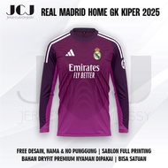 REAL MADR1D H0M3 GK K1P3R 2025-2026 Jersey Free custom name and number for adults and children Full 
