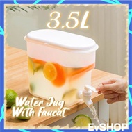 3.5L Water Jug Cold Kettle With Faucet Water Tank Drink Dispenser Refrigerator Ice Beverage Juice Drinkware Container