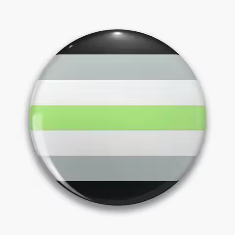 Agender Pride Large Flag Print Pin Buttons Brooches Jewelry Accessory Customize Brooch Fashion Lapel
