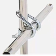 [Cross Tube Clamp] Cross Clamp U-Shaped Tube Clamp Double U Galvanized Cross Tube Clamp Steel Tube F