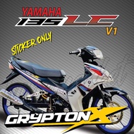 STRIPE MOTOR YAMAHA LC135 V1 CRYPTON-X (2) CUSTOM BODY STICKER ( READY STOCK )