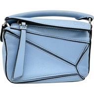 二手LOEWE Puzzle Nano 兩用單肩包/手提包，藍色皮革，女士款