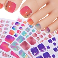 Sheet Shiny Dopamine Color Toe Nail Stickers Art Available 20 Stickers 3d Nail Styles Q2f5