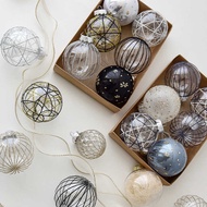 Christmas Decoration 8cm Painted Christmas Ball Transparent Decoration Ball Christmas Tree Decoratio