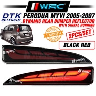 DTK Perodua Myvi 2005 - 2007 Dynamic Rear Bumper Reflector With Signal Running