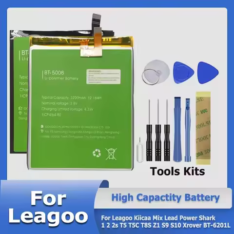 BT-6203 BT-5702 BT-5801 BT-5006 BT-6201L BT-5508 Battery For Leagoo Kiicaa Mix Power Shark 1 2 T5 T5