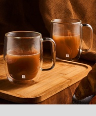 German Zwilling Glass Mug Double Coffee Mug Thermal Insulated Mugs 2-piece set