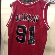 NBA 球衣 91 Rodman 羅德曼 簽名
