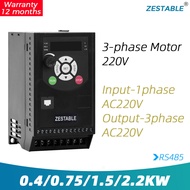 220V Variable frequency drive 0.75KW 1.5KW 2.2KW Input 1 phase 220V output 3 phase 220V three phase