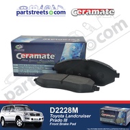 Ceramate Front Brake Pad - Toyota Hilux Surf 3.0, 3.4 - D2228M (1set)