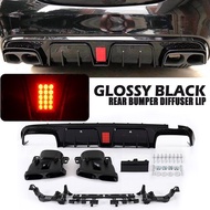 Mercedes Benz C Class W205 C63 Rear Diffuser with Tips AMG C180 C200 C250 C300 C43 accessories 2014-