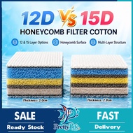 🐟12D VS 15D🐟 Fish Tank Honeycomb Filter Cotton – 12 & 15 Layer Aquarium Filter Sponge