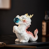 Tea Pet Statue Dragon Ornament Lucky Dragon Table Car Decor Ornament for Kids Christmas New Years Gi