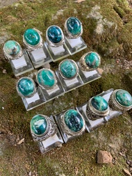Cincin Batu Akik Bacan Palamea Chrysocolla Chalcedony Asli (No Sintetis)