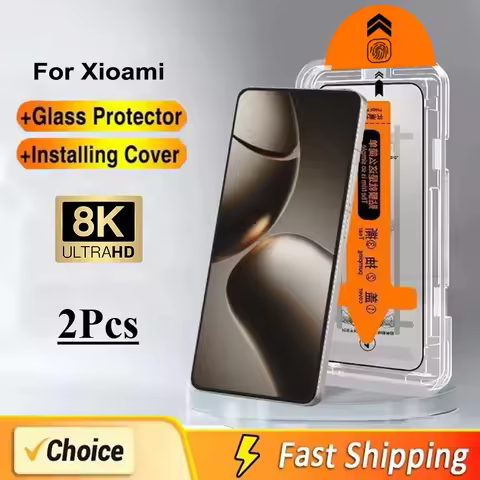 2PC 8K Dust Free Glass For Xiaomi 15 14 13 14T 13T 11T 12T 10T 9T 9 Pro CC9 Screen Protectors Easy I