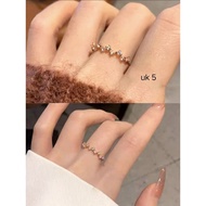 AESTHETIC PREMIUM RHODIUM RING 925 SILVER PLATED ADJUSTABLE MODEL H