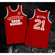 PBA RETRO JERSEY | 1986 Tanduay Rhum Makers Rob #21 Full Sublimation Basketball Fanwear Jersey