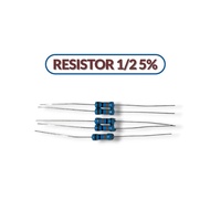 Resistor 1/2 Watt 5% Carbon Film Various Quality Ohm Values