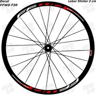 FFWD F3R Sticker 2 cm wide Sticker Decal Rim Rims Roadbike Fixedgear 700c