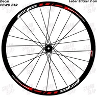 Sticker FFWD F3R Width 2cm Sticker Decal Rim Rims Rims Roadbike Fixedgear 700c