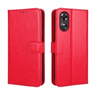 OPPO A17 Casing Kulit PU Lipat Magnetik OPPO A17 A 17 Case Leather Cover