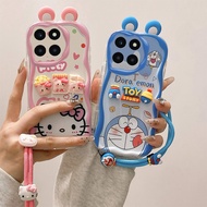 Casing Honor X6B Casing Kuromi Cute 3D Ears cream edge Soft Phone Casing TY-EDNY