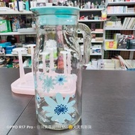 玻璃冷水壺-水藍色花朵
