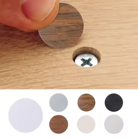 Self-Adhesive Screw Holes Stickers Dustproof Screw Holes Stickers Wood Textured Covers Screw Holes C